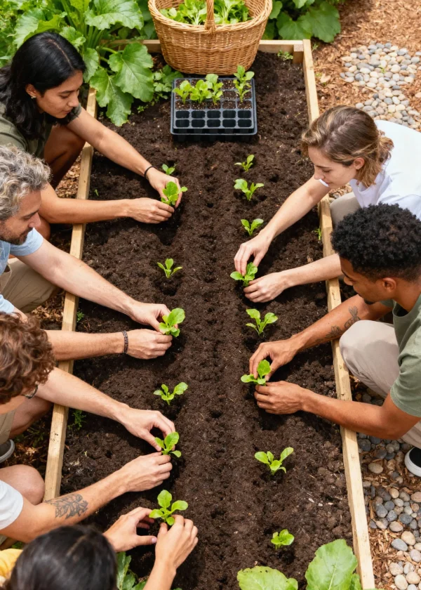 people-planting-vegetables-garden-bed